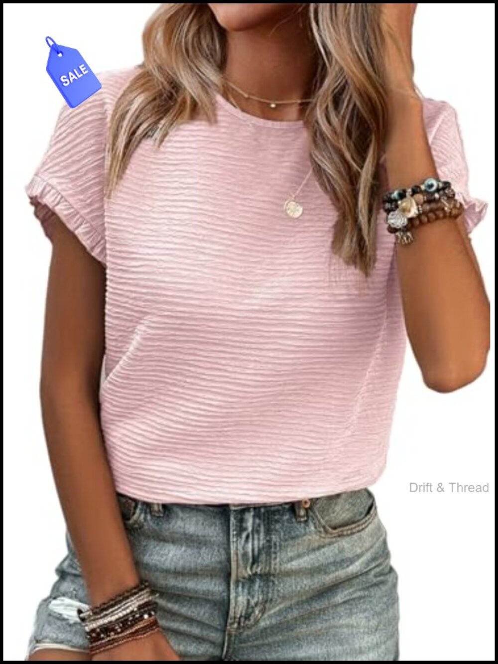 Women Short Sleeve Crewneck T-Shirt Polyester Elastane Loose Fit Summer Top